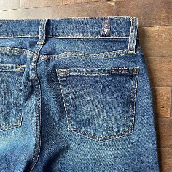7 For All Mankind Edie High Rise Straight Leg Crop Jeans Size 28 - Picture 11 of 14